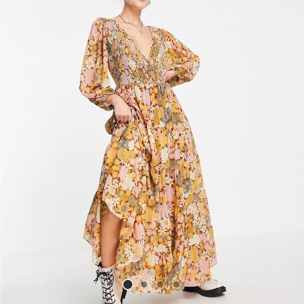 ASOS Floral Wrap Maxi Dress